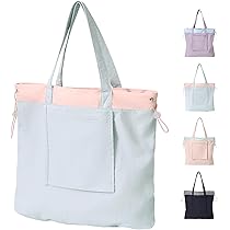 GODWOODS Tote Bag Aesthetic Canvas Handbags with Zipper for Women