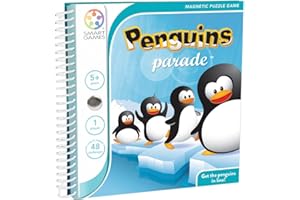 SmartGames - Penguins Parade, Magnetic Puzzle Game with 48 Challenges, 5+ Years