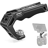 NEEWER Camera Top Handle with 3/8" ARRI Locating Pins, CA007 | Comfortable Silicone Grip with 1/4"3/8" Threads and 3 Cold Sho