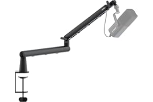 IXTECH Mikrofon-Galgenarm, flaches Profil, 360° schwenkbarer Mikrofonarm verstellbarer Mikrofonarm mit abnehmbarer Aufstiegssäule und integriertem Kabelmanagement für Streaming und Aufnahme (VIPER)