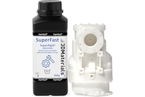 SuperRigid 6.0G 500g est constitué de 40% de résine rigide et solide remplie de céramique (6.0GPa, allongement 2%) pour les prototypes de type céramique, fabriqué en Corée par 3DMaterials