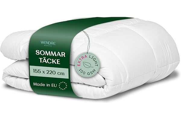 Wendre Sommartäcke 155x220 cm – Extra Lätt 100 g/m² mikrofiber