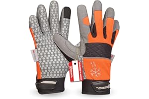 Gebol Master Thermo (1 Pair) - Thermal Gloves with 3M Thinsulate Lining, Non-Slip Silicone Coating, Cold Insulation, Neoprene Waistband, for Men, XL (Size 10)