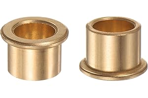 QUARKZMAN 2pcs Bride Roulement Manchon 12 mm Alésage 16 mm OD 12 mm Longueur 2mm Bride Épaisseur Bronze Douille Auto Lubrifiant Bagues Manchon pour Industriel Équipement