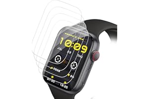 SIMPLY SPEAKERS 4 Stück für Panzerglas für Apple Watch 7/8/9 45mm Schutzfolie, Ultra HD Klar Weich TPU Bildschirmschutz Folie für Apple Watch 9 45mm Schutzglas, Kratzfest Displayfolie für iWatch 8 45mm Displayschutz