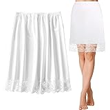 BOFUNX 50cm Sottogonna Donna Sottoveste Gonna in Pizzo Sottoveste Corta Sottogonna Donna Corta Pizzo Mezza Gonna per Donna Ra