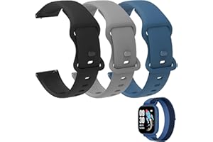 Blueshaweu 22 mm Bracelet Compatible with Biggerfive Smartwatch Children BW01, BW02, Sports Silicone Wristbands Compatible with Biggerfive Brave 2, Biggerfive Brave Smartwatch