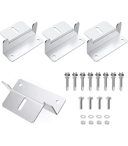 4 pezzi (2 coppie) staffe per pannelli solari 114 cm, robusto profilo angolare in alluminio, supporti per pannelli solari: montaggio per balcone, parete, tetto piano, tetto in tegole e per camper