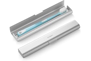 Oralphi Aluminum Toothbrush Case Travel Cover,Portable Travel Toothbrush Cover,Durable Toothbrush Holder,Manual Toothbrush Protector for Holidays,Camping,Business Trip (1 Pack)
