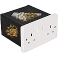 Tokenhigh Hidden Wall Safe Outlet, Secret Wall Socket, Double Plug Socket Secret Wall Safe Hiding Storage, Firm Sockets Stash Box Security Box for Diversion and Hiding Private Items at Home