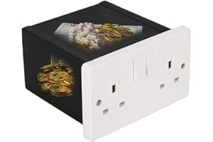 Btstil Hidden Wall Safe Outlet, Secret Wall Safe Double Plug Socket Wall Safe Hiding Storage, Secret Outlet Box for Hiding Money Jewellery