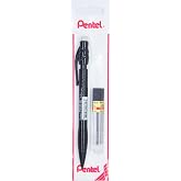 Pentel 0.5 mm PRIME Plastik G&ouml;vdeli Versatil + 12'li Yedek U&ccedil; Set SİYAH