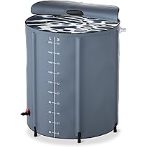 Récupérateur D’eau De Pluie Pliable 380L – Réservoir Portable Avec Filtre, 2 Robinets Et Tuyau, Idéal Jardin