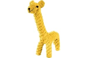 MEKEET Dog Pet Puppy Chew Toys for Teething Boredom Dogs Rope Ball Knot Training Teeth Dogs Treats Toys for Small Middle Dog (Giraffe)