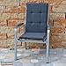 Produktbild Auflagen für Stapelsessel 111x45 cm SUN GARDEN Rustico 50318-701 in anthrazit ohne Sessel