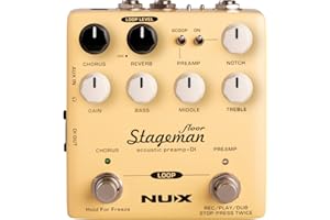 NUX Stageman Floor Preamplificatore DI per Chitarra Acustica Effetto a Pedale