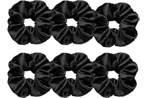 EXIIANTAG 6 Pack Hair Scrunchies Elastic Hair Bands for Women Girls Soft Hair Ties Ponytail Hair Accessories for Girls and Ladies