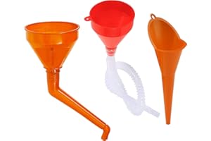 XINGRUN Imbuto con tubo, set imbuto con tubo e filtro per il cambio dell'olio, set imbuto per auto, officina e casa (3 pezzi)