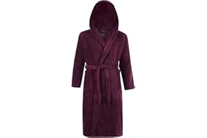 Adore Home Mens & Ladies 100% Cotton Terry Towelling Hooded Shawl Collar Bathrobe Dressing Gown Bath Robe