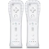 Wii Remote Controller 2 Pack Compatible with Nintendo Wii,Wii U Controller with Silicone Case and Wrist Strap(Not Motion Plus