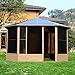 Produktbild Outsunny® Alu Gartenhaus Haus Gartenpavillon Pavillon Partyzelt Zelt Garten 4x4m Dach