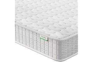 Novilla 6.8 Inch 3FT Single Pocket Sprung Mattress with CertiPUR-US Foam and Oeko-tex Fabirc, Motion Isolation and Medium Firm Mattress 90x190x17cm