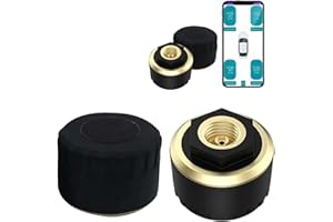 HFLWYWD Sistema di monitoraggio della pressione dei pneumatici, TPMS, sensore wireless di pressione dei pneumatici, Bluetooth in tempo reale, monitor TPMS, per auto, moto, moto, universale, per iOS e