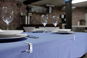 JICACLICK Pinzas Sujeta Manteles de Mesa Pack 50 Clip Grande de Sujecion para Restaurantes Sujetamantel Universal de Plastico Resistente para Hosteleria Ideal para Superficie Gruesa Uso en Exterior o Interior