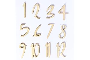 TE Whaka | Numéros de table en bois - 1 à 12 - DIY décoration Plan table mariage, bapteme, communion, anniversaire - Centre de table - Chiffres en bois | 10 cm de haut