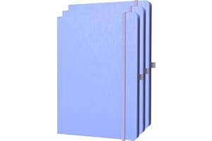 ONAVIA A4 Liniert Notizbuch, Notebook Hardcover, 80 Blätter (160 Seiten) 80 g/m², 7mm Linienabstand für zu Hause, Schule und Arbeit, Cornflower Blue (3 Stücke)