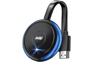 AIMIBO 4K Wireless Display Adapter, Plug & Play, 5G Miracast Dongle WiFi HDMI Adapter, Screen Mirroring Device for iOS/Android/Windows/MacOS to HDTV/Monitor/Projector, Support Miracast/DLNA/Airplay