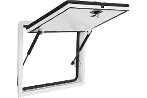 RV Baggage Door, 20 X 12in Med Säkerhetslås, Aluminiumlegering 120 Graders Öppning, UV-Beständigt, Helt Fjäderstängd, För Hus