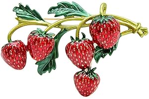 Publisit Broche Femme Originale, Broche Vêtement Femme, Broche Vintage, Fraise, Epingle, Nature, Fruits, Tendance, Bijoux Femme ou Homme