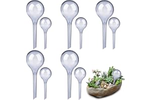LOCOLO 10-Piece Plant Watering Globes 2 Sizes Self Watering Globes PVC Plastic Plant Watering Bulbs for Outdoor Indoor House Potted Plants Watering Bulb, Easy and Effective (grey)