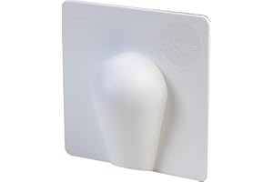 INBRACKETS White External Brick Burst Buster Plate - Cable Wall Entry Tidy Cover Satellite Coaxial Aerial (2, White)