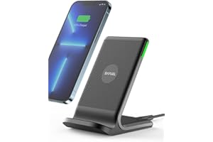 Caricatore Wireless Supporti Cellulare, SAFUEL 15W Ricarica Rapida Telefono Supporto Wireless Charger Stand Luce adattiv Tavolo per iPhone 15 14 13 12 11 Pro Max X XR XS 8 Samsung Google Pixel LG
