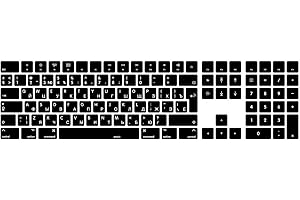 ‎MINGFI MiNGFi Russisch Silikon Tastatur Schutz Abdeckung für Kabellos Magic Keyboard mit Ziffernblock (2017+) Modell A1843 EU/ISO Tastaturlayout - Schwarz