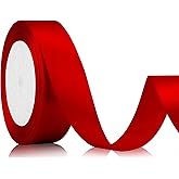 Satin Gift Ribbon 22 Meters Satin Ribbon 20mm Wide Red Ribbon for Bows for Wedding, Crafts and Gift Wrapping, Wedding Decorat