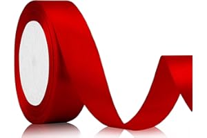 ‎LAEEYIN Geschenkband Satinband 22m, 20mm Breit Geschenkband, Rot Schleifenband für Hochzeit, Bastelarbeiten und Geschenkverpackung Hochzeitsdekoration (Rot)