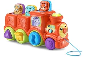 VTech Pop & Sing Animal Train | Push & Pull Toy Train With Animal Sounds & Music | Suitable for Ages 6-36 Months, English Version