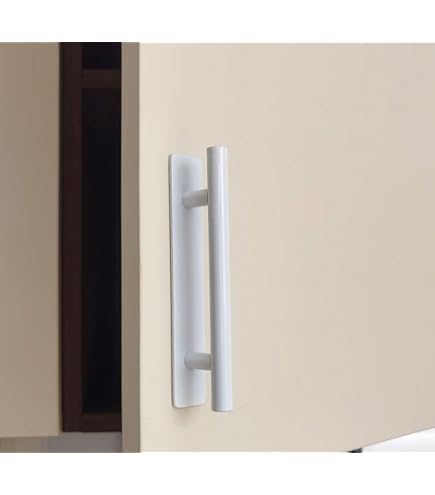 TRAHOO-Lot De 2 Poignées Adhésives Blanches - Poignée De