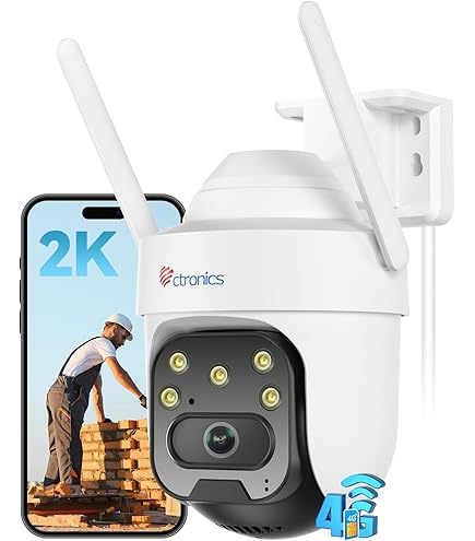 ctronics 3G/4G LTE bewakingscamera voor buiten, met simkaart, dual-lens ctronics 3G/4G LTE bewakingscamera voor buiten, met simkaart, dual-lens