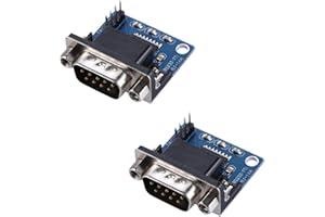 PENGLIN 2PCS MAX3232 3.3V zu 5V DB9 Männlich RS232 Serieller Prot zu TTL Konverter Modul Wurzelstecker für Arduino Raspberry Pi und Mikrocontroller