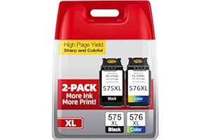 Firstoner PG-575XL CL-576XL Cartuchos de Tinta Multipack, PG-575XL CL-576XL Cartuchos de Impresora de Repuesto para Canon 575 576 Cartuchos para PIXMA TS3550i TS3551i TS3750i TR4750i TR4751i