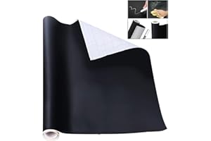 Enzege Lavagna Adesiva Rimovibile,Carta Lavagna Adesiva Memo da Parete,Nero(45x100CM)