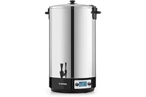 Klarstein KonfiStar 60 Digital - Stérilisateur automatique, Distributeur de boissons chaudes, 60 Litres, 2500 Watt, 30-100 °C, Minuterie, fonction réchauffage, acier inoxydable poli
