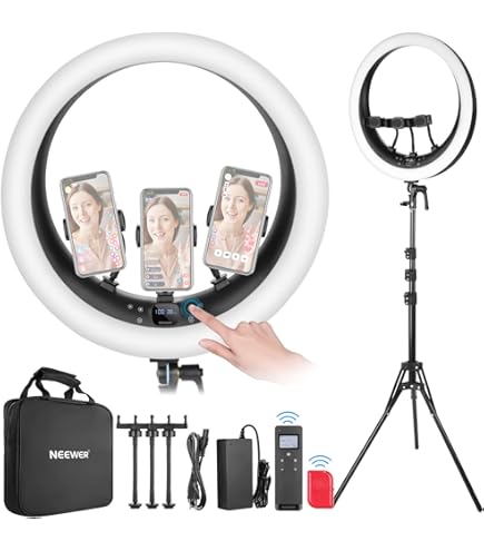 Aro De Luz Con Tripode Para TIK Tok Regulable Con Espejo Y