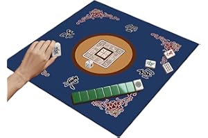 Qutalmi Tapis Mah Jongg pour Table, Tapis Mah Jongg - Tapis de Mahjong antidérapants Doux 31,5x31,5 Pouces,Accessoires Mahjong, Protecteur de Table de Jeu de société pour Mahjong, Poker, Cartes, Jeux