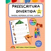 Preescritura divertida: cuaderno de grafomotricidad y trazos, ni&ntilde;os 3 a 6 a&ntilde;os, con pauta Montessori (Lectoescritura divertid