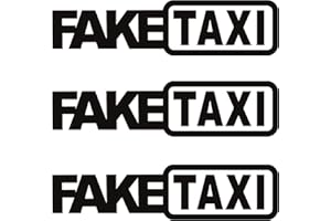 TOMALL 3 adesivi falsi taxi per paraurti auto, parafanghi, finestre, impermeabili, divertenti adesivi in vinile decorazione per SUV camion moto biciclette (nero)
